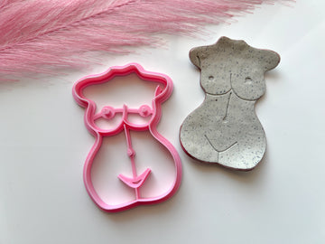 Woman Torso  Trinket Dish Cutter | Trinket Dish Clay Cutter | Coaster Polymer Clay Cutter